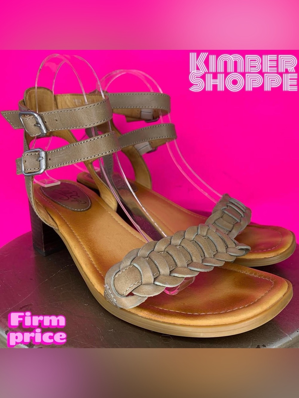 Sperry Gold Cup Vivian Mora Tan Leather Ankle Strap Heeled Sandal US 8.5